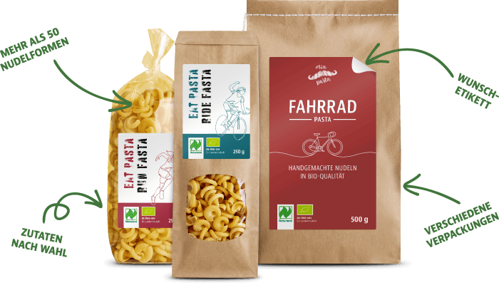 Individualisierbare Nudeln für Sportveranstaltungen